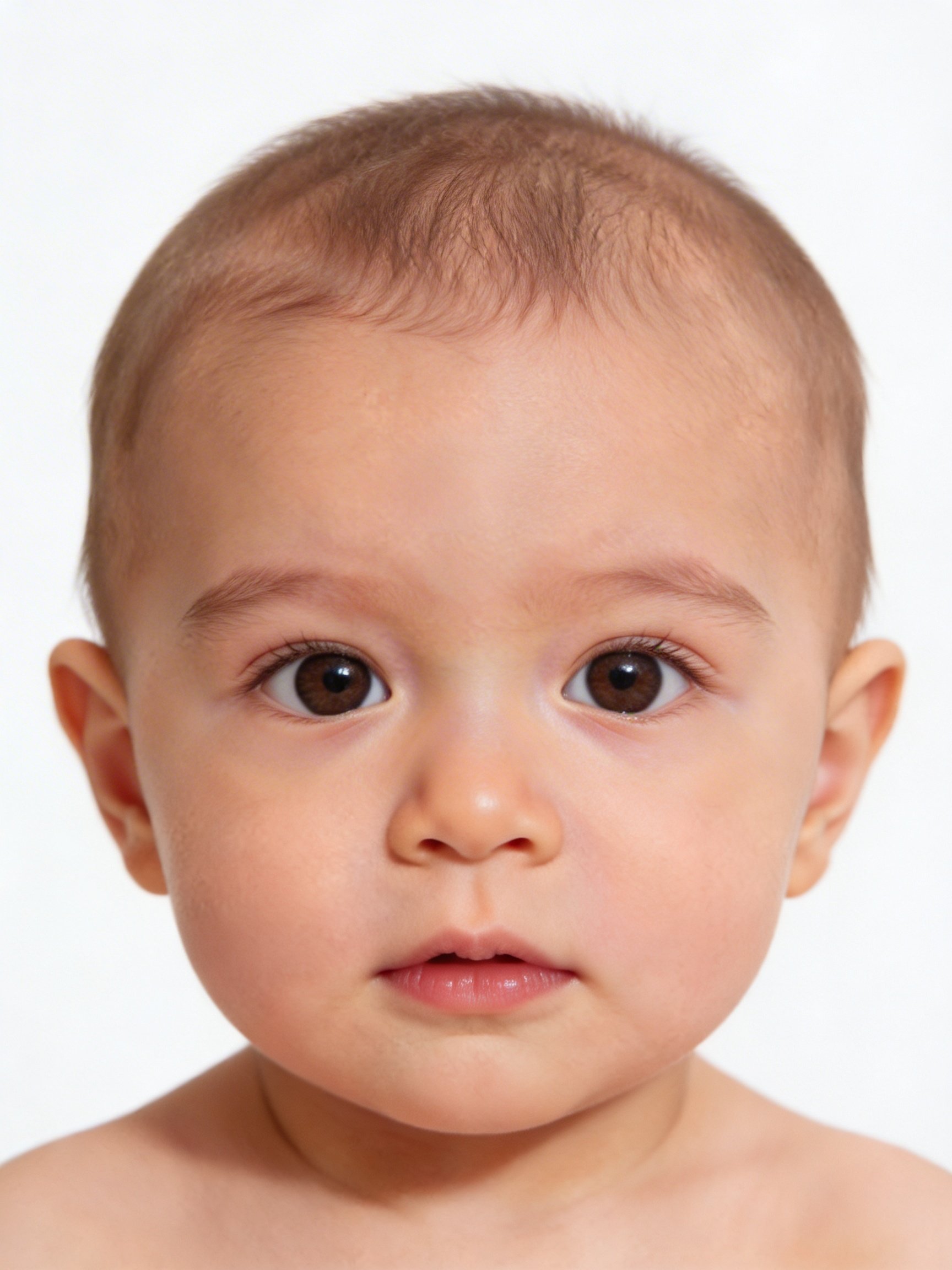 Bebé con ojos cerrados ilustrando una foto de carnet rechazada